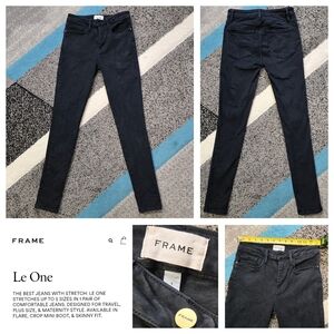 FRAME Le ONE SKINNY Super Stretchy Jeans,  Size 1 (Fits Sz 0-6), EUC In Larsen